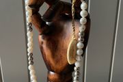 Noriko cultured pearl necklace with sterling silver and crystal beads new