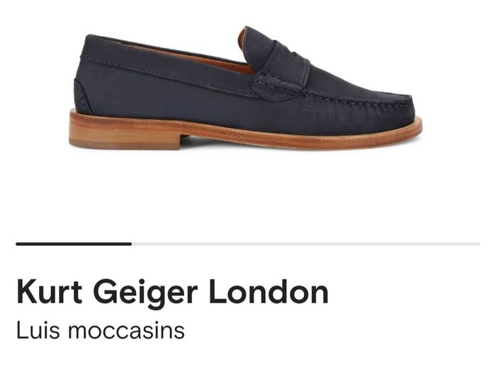 KURT GEIGER suede leather mocasins Sz 44 (10UK) - Rrp 220