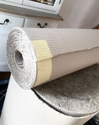Goffered cardboard rolls