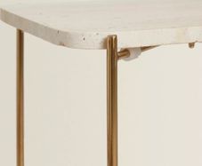 Zara Home Marble Side Table (Cream)