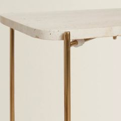Zara Home Marble Side Table (Cream)