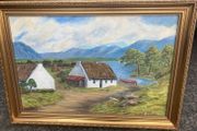 Irish cottage oil painting