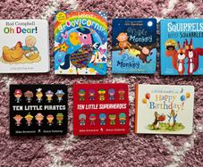 7 Board Book Collection - As New!