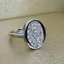 Diamond Oval Cluster Ring Image 5