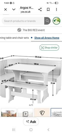 Table and 3 chairs