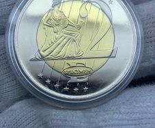 Monaco 2 euro coin specimen trial big weight 29.3gr diameter 3.3cm