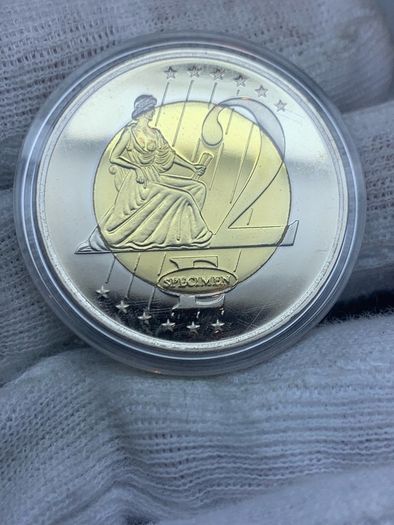 Monaco 2 euro coin specimen trial big weight 29.3gr diameter 3.3cm