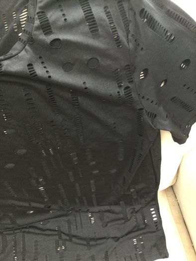 Men black tshirt size large l