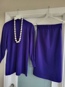ARA Vintage two piece high neck and SKIRT co-ord Sz 10uk