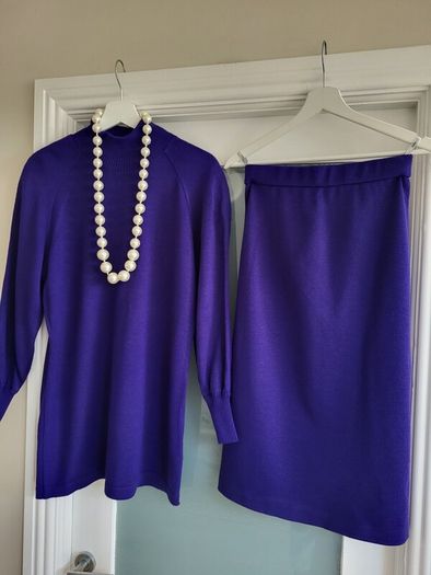 ARA Vintage two piece high neck and SKIRT co-ord Sz 10uk