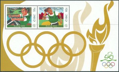 2008 Ireland Olympic Games Beijing Commemorative Stamps Miniature Sheet Mint Never Hinged (MNH)
