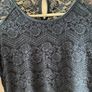 Primark navy top 3/4 sleeves lace Size 10 Image 3