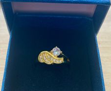 Gold plated silver dress ring/ promise ring