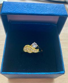 Gold plated silver dress ring/ promise ring