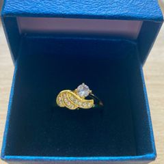 Gold plated silver dress ring/ promise ring