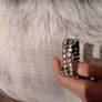 Clear stones and metal wrap bracelet Image 3