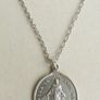 Vintage heavy Beautiful Irish Solid Sterling Silver Monstra Te Esse Matrem Medal by PQ&Co Dublin 1940 length 30,5" - 19,50g Image 2