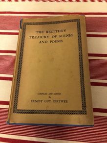 1946 The Reciter's Treasury of Scenes and Poems - Ernest Guy Pertwee Rare Dust Jacket
