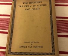 1946 The Reciter's Treasury of Scenes and Poems - Ernest Guy Pertwee Rare Dust Jacket