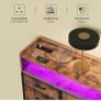 Chest of Drawers Bedroom, Dresser Cabinet with 2 Sockets, 2 USB Ports and 10 Colored LED Strips Image 4