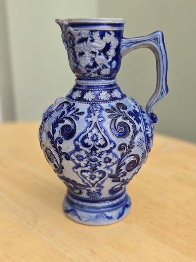 19th Century Westerwald Pottery Salt Glazed Jug