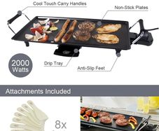 Quest Teppanyaki   X 48 Multifunction Griller 2000 Watts BNR 35490 Euro Prices I!c Vat Temperature Control New Stock Boxed Fully Guaranteed With No Need For Oil
