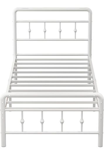 3ft Single Bed Frame with Victorian Headboard and Footboard
