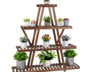 main image for ad BRAND NEW Triangular Wooden Plant Stand 4 Tiers Shelf Holder