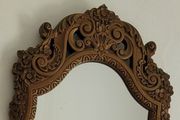 Vintage ornate bronze mirror