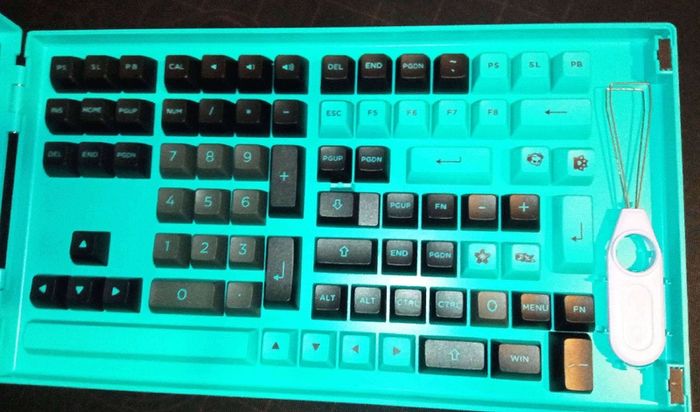 Akko Black&Cyan 197 ASA PBT Keycap Set ISO+ANSI