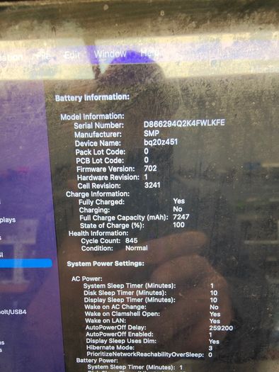 Apple MacBook Pro a1398 Retina 15.4" Mid 2015 256GB SSD 16GB Ram 2.5GHz Core i7 macOS Monterey (Battery Cycle: 845)