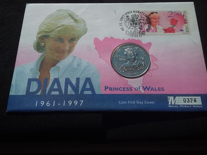 Rare 1998 Princess Diana Commemorative Coin Cover - Limited Edition No, 0374