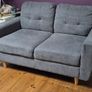 Compact grey 2 seater sofa Image 2