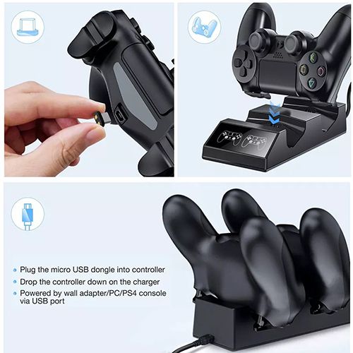 Playstation 4 PS4 Controller Mini Dual USB Charging Dock Charging Station Stand