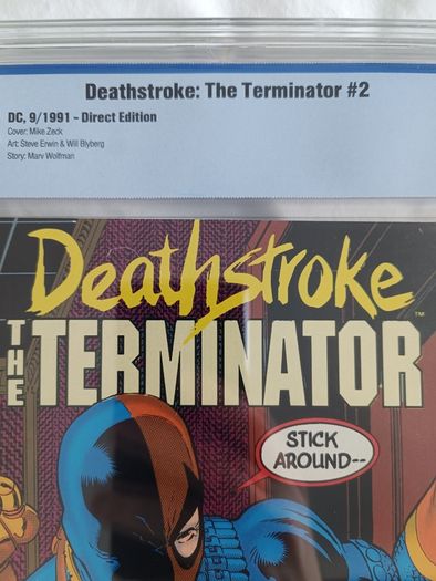 Deathstroke the Terminator Issue 2 CBCS / CGC 9.8 Certified Graded Comic Framed  DC