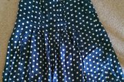 Noa Noa teal polka dot knee length skirt S
