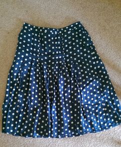 Noa Noa teal polka dot knee length skirt S