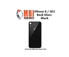 iPhone 8 SE2 Replacement Back Glass Door Cover with Adhesive Black