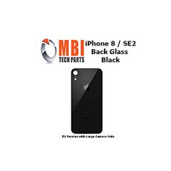 iPhone 8 SE2 Replacement Back Glass Door Cover with Adhesive Black