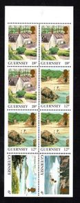 1989 Guernsey GB1.00 Definitive Stamp Booklet Pane (ex cover showing Town Church , St Peter Port) Mint Never Hinged (MNH)