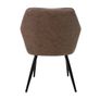 Dining chair set of 4 diamond quilting faux leather Brown or Grey Image 4