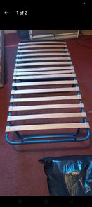 Fold up metal single bed