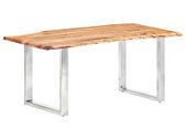 Dining Table with Live Edges Solid Acacia Wood 200 cm 3.8 cm
