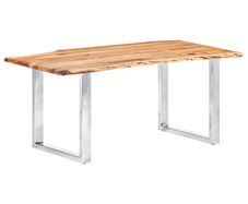 Dining Table with Live Edges Solid Acacia Wood 200 cm 3.8 cm