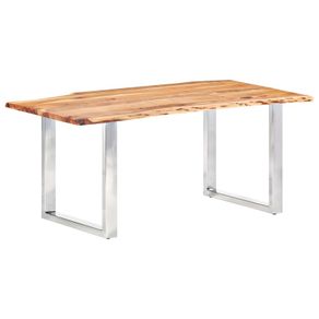 Dining Table with Live Edges Solid Acacia Wood 200 cm 3.8 cm