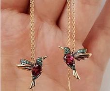 Charming Earrings with a Tiny Bird - excellent gift idea