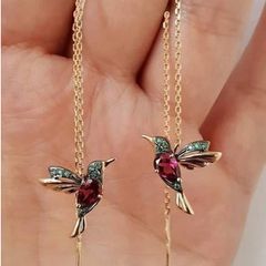 Charming Earrings with a Tiny Bird - excellent gift idea