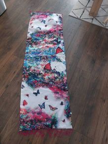 Pink silk scarf