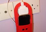 Cell phone charger holder, wall charging station, FELT, docking station, phone charging pouch, cell phone charger