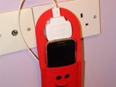 Cell phone charger holder, wall charging station, FELT, docking station, phone charging pouch, cell phone charger
